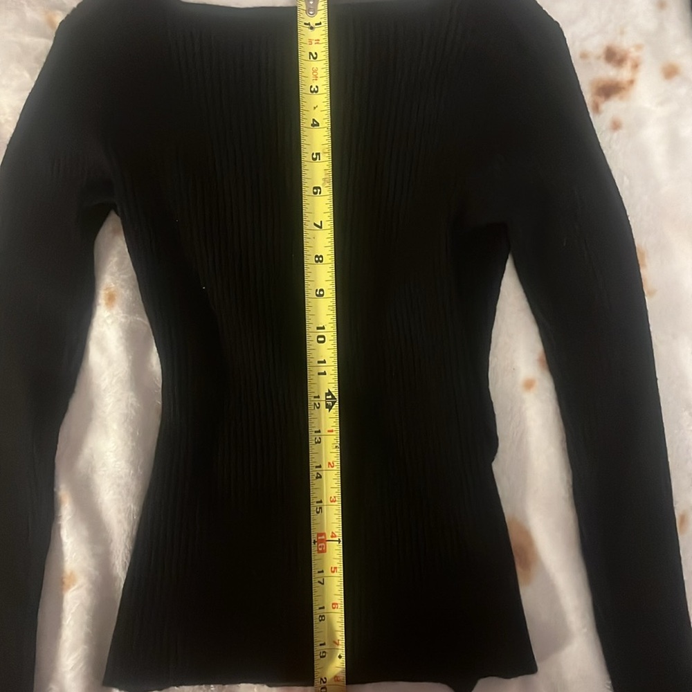 Qualfort size Medium black ribbed sweater - Picture 13 of 13